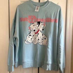 Walt Disney World 101 Dalmatians Blue Long Sleeve Shirt sz Small